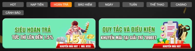 Bùng Nổ Khuyến Mãi 789BET – Thỏa Sức Cược, Rinh Ngàn Ưu Đãi 4 Hoàn Trả – Giảm Thiểu Rủi Ro Cực Đỉnh